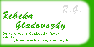 rebeka gladovszky business card